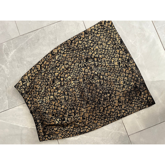 Vintage 90s Metallic Snake Skin La Cite Skirt S - Picture 5 of 7